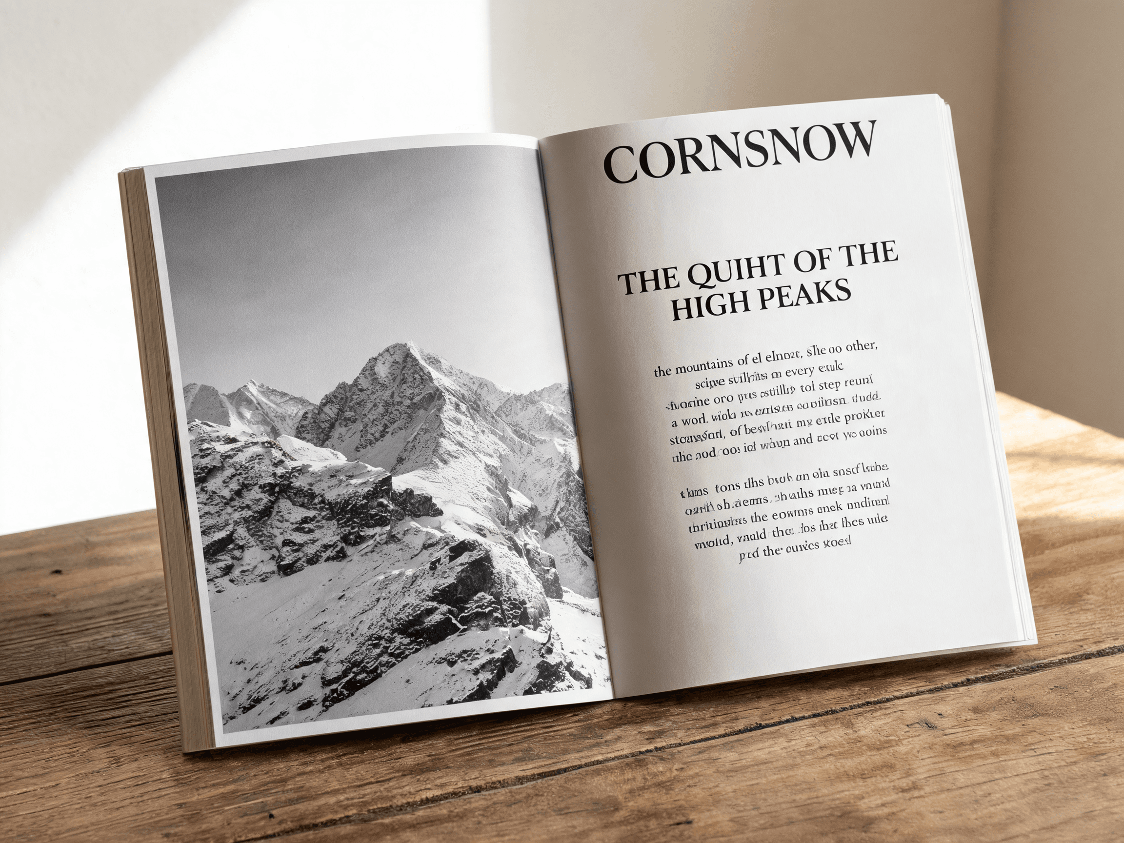 Cornsnow editorial spread