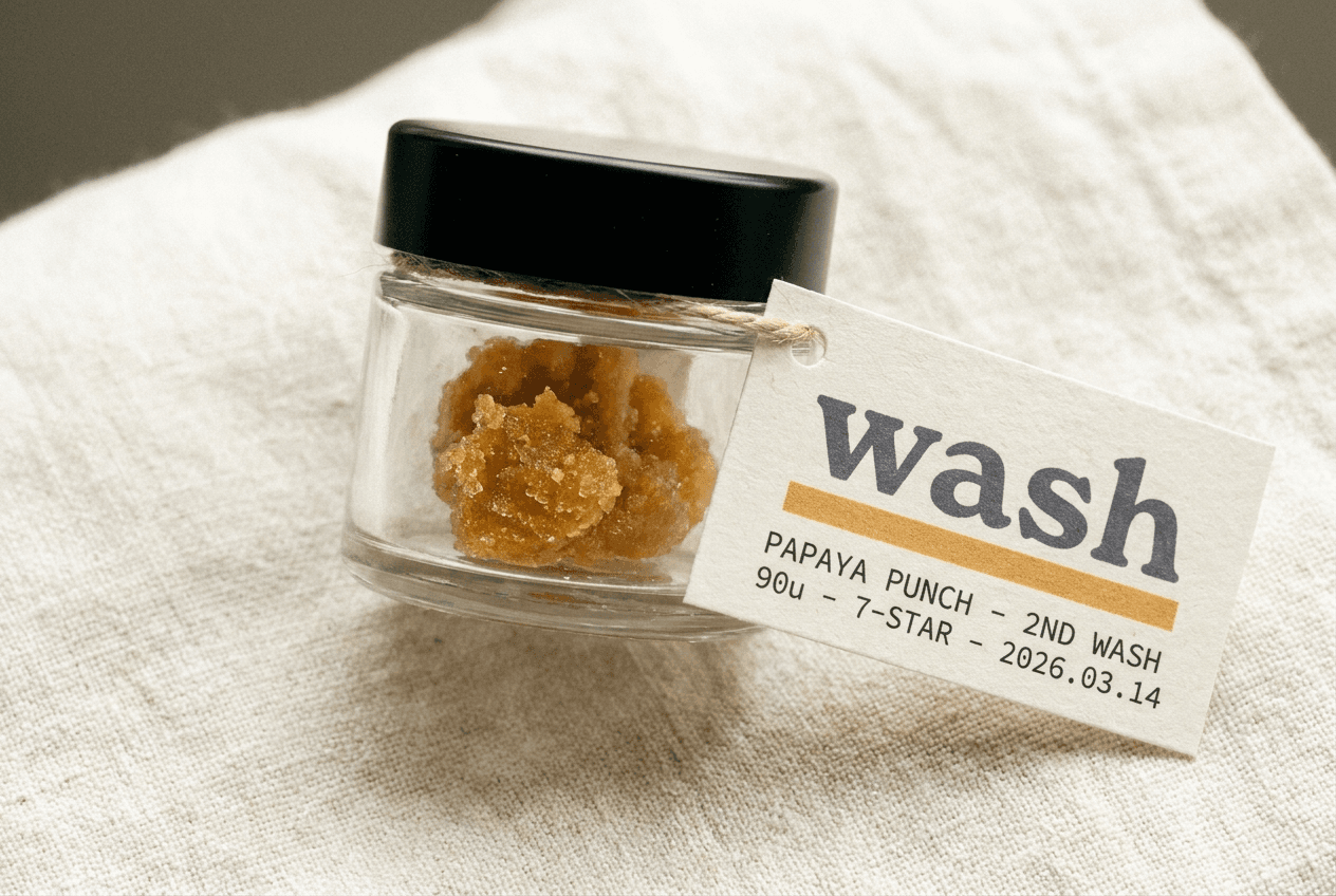 Wash solventless hash jar