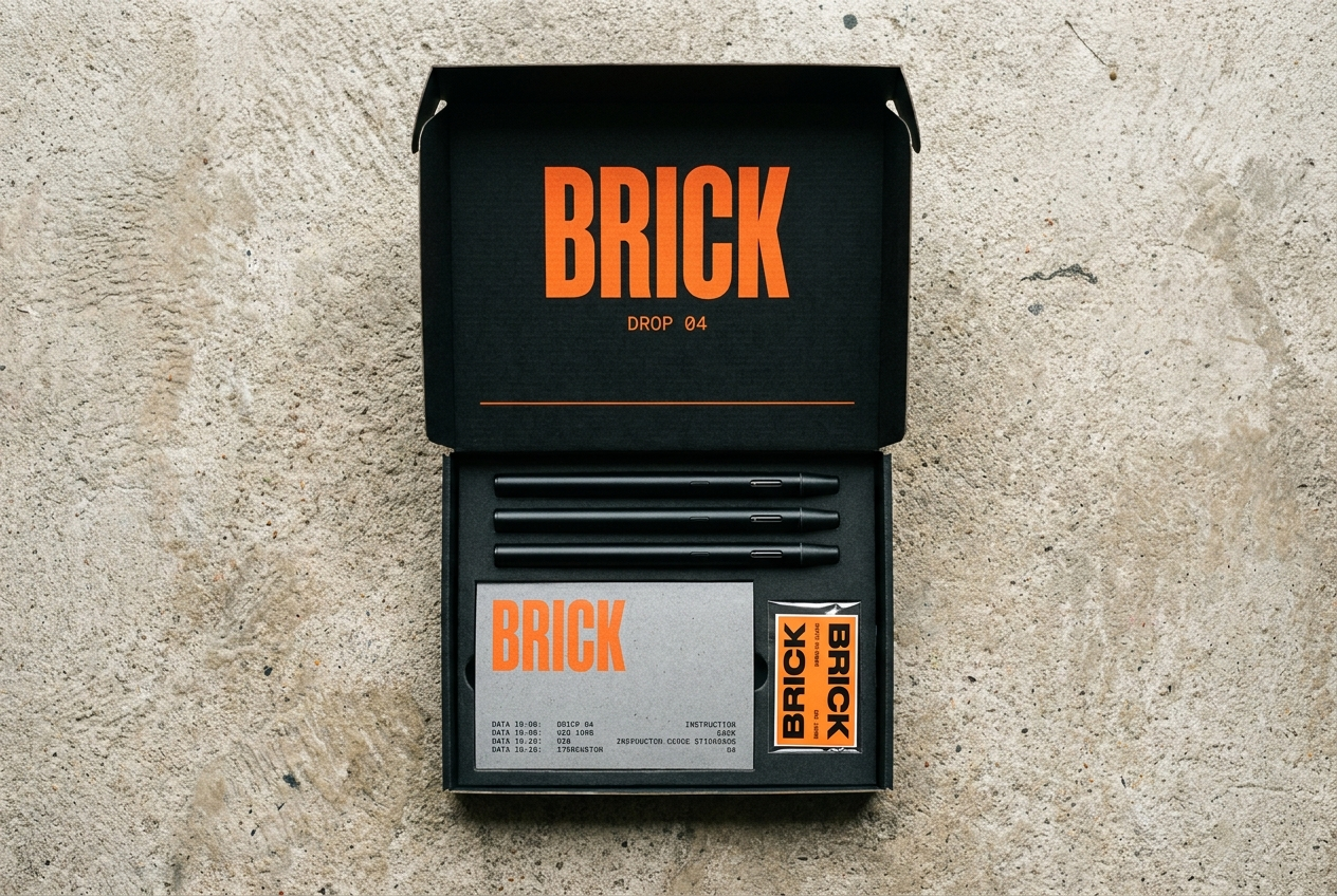 Brick Drop 04 unboxing on concrete