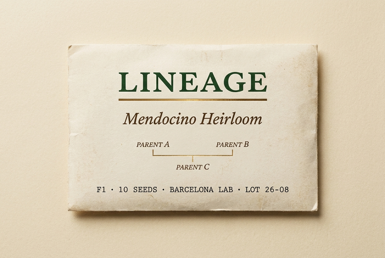 Lineage seed pack macro close-up