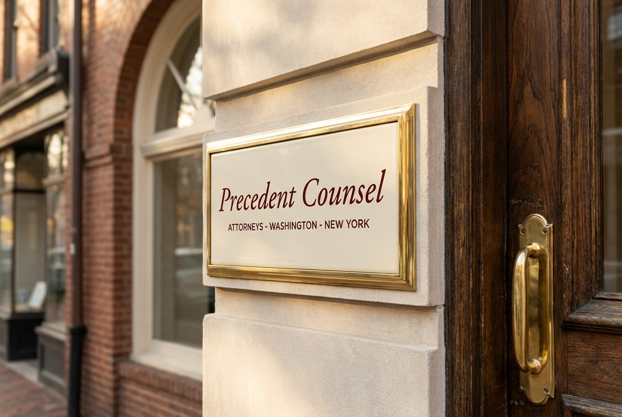 Precedent Counsel office plaque